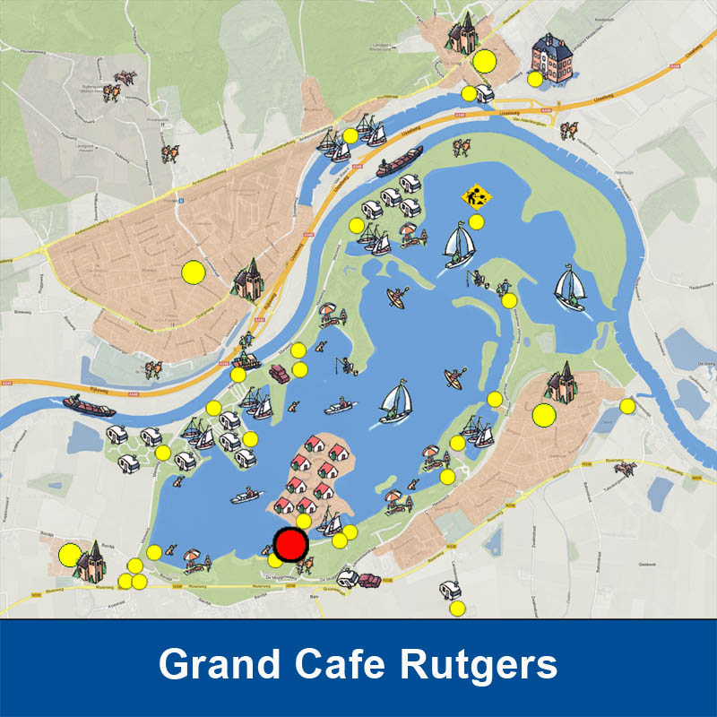 Grand Café Rutgers is gevestigd bij de entree van het Riverparc. KLIK HIER voor meer informatie.