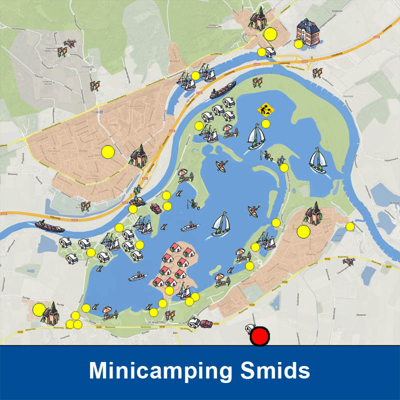Minicamping Smids ligt in de Liemers nabij het Rhederlaag gebied. Hier kunt u kamperen bij de boer. KLIK OP FOTO voor de LINK